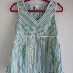 Motherhood Maternity Striped V-neck Top Blouse S